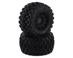 Pro-Line Badlands MX38 HP Belted 3.8" Pre-Mounted Truck Tires (2) (Black) (M2) w/Raid Wheels (PRO1016610) Horizon Hobby