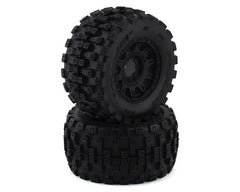 Pro-Line Badlands MX38 HP Belted 3.8" Pre-Mounted Truck Tires (2) (Black) (M2) w/Raid Wheels (PRO1016610)