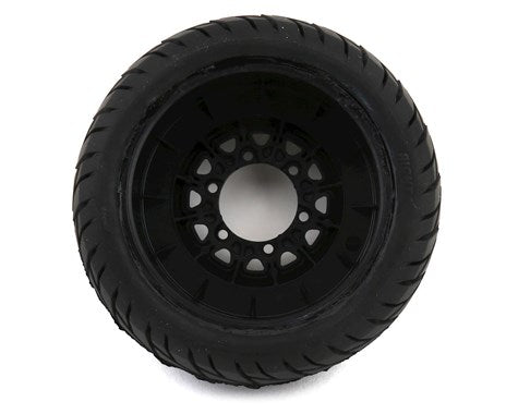 Pro-Line Street Fighter LP 2.8" Tires w/Raid Rear Wheels (2) (Black) (M2) w/12mm Removable Hex (PRO1016110)