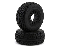 Pro-Line Street Fighter LP 2.8" Tires w/Raid Rear Wheels (2) (Black) (M2) w/12mm Removable Hex (PRO1016110)
