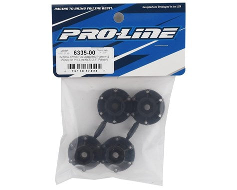 Pro-Line 6x30 to 12mm Hex Adapters (Narrow & Wide) (4) (PRO633500) Horizon Hobby