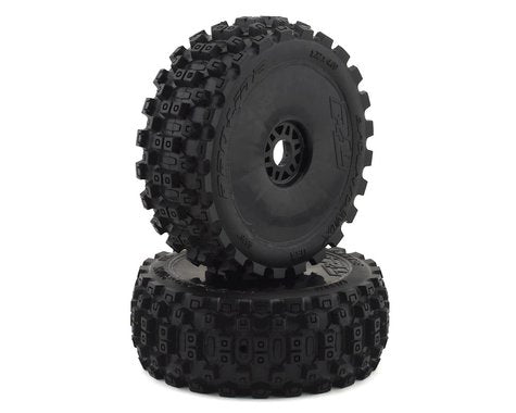 Pro-Line Badlands MX Pre-Mounted 1/8 Buggy Tires (Black) (2) (M2) w/Velocity V2 Wheel (PRO906741)