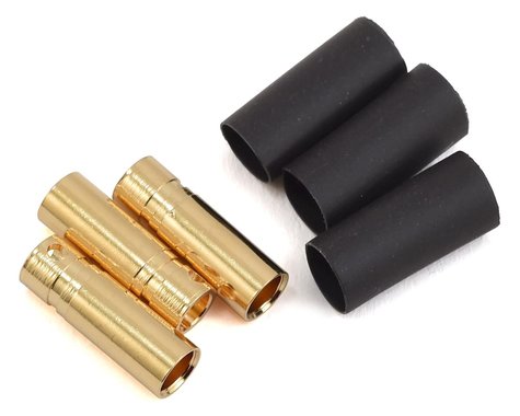 ProTek RC 4mm Short Female Bullet Connector w/Shrink Tube (3) (PTK-5064)