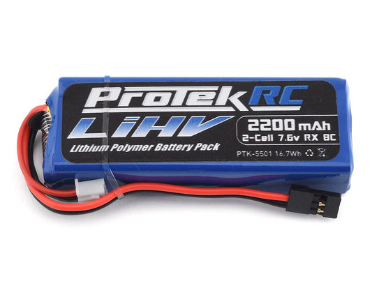 ProTek RC HV LiPo Receiver Battery Pack (Mugen/AE/8ight-X) (7.6V/2200mAh) (w/Balance Plug) (PTK-5501)