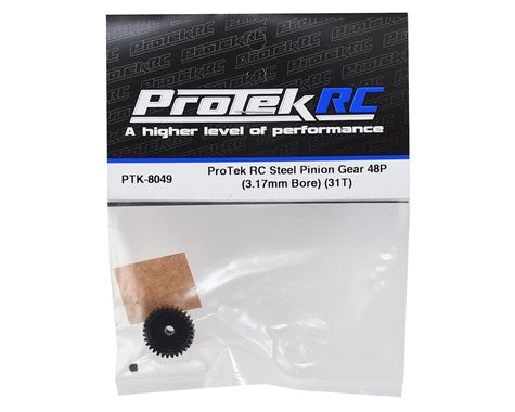 ProTek RC Lightweight Steel 48P Pinion Gear (3.17mm Bore) (31T) (PTK-8049)