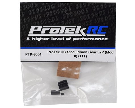 ProTek RC Steel 32P Pinion Gear w/3.17mm Reducer Sleeve (Mod .8) (5mm Bore) (11T) (PTK-8054)