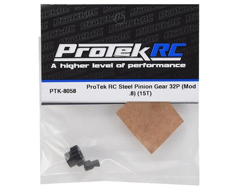 ProTek RC Steel 32P Pinion Gear w/3.17mm Reducer Sleeve (Mod .8) (5mm Bore) (15T) (PTK-8058) Amain Hobbies