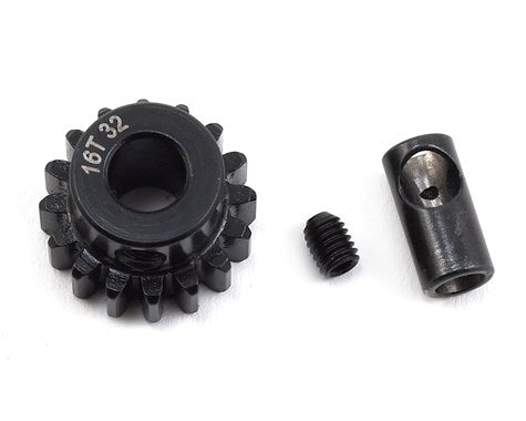 ProTek RC Steel 32P Pinion Gear w/3.17mm Reducer Sleeve (Mod .8) (5mm Bore) (16T) PTK-8059 Amain Hobbies