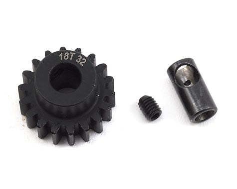 ProTek RC Steel 32P Pinion Gear w/3.17mm Reducer Sleeve (Mod .8) (5mm Bore) (18T) (PTK-8061) Amain Hobbies