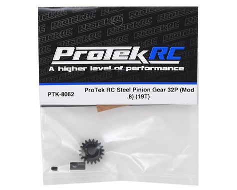 ProTek RC Steel 32P Pinion Gear w/3.17mm Reducer Sleeve (Mod .8) (5mm Bore) (19T) (PTK-8062) Amain Hobbies