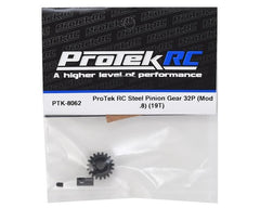 ProTek RC Steel 32P Pinion Gear w/3.17mm Reducer Sleeve (Mod .8) (5mm Bore) (19T) (PTK-8062)
