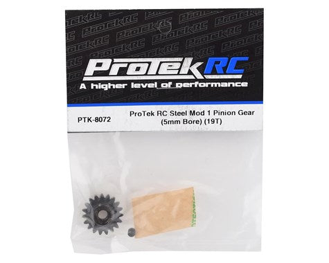 ProTek RC Steel Mod 1 Pinion Gear (5mm Bore) (19T) (PTK-8072) Amain Hobbies
