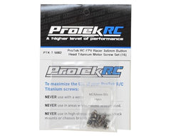 ProTek RC FPV Racer 3x6mm Button Head Titanium Motor Screw Set (16) (PTK-T-5082)