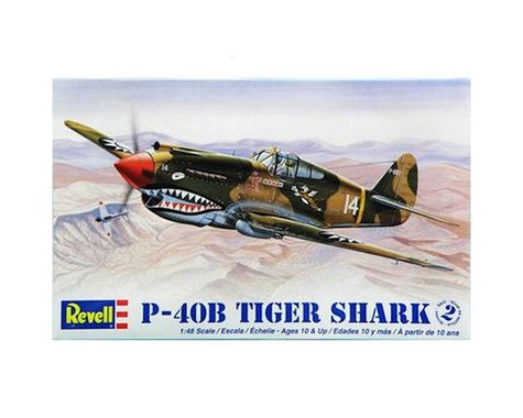 Revell Tiger Shark P40B 1/48 Airplane Model Kit (RMX855209)