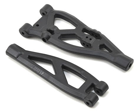 RPM Arrma Kraton/Outcast Front Upper & Lower Suspension Arm Set (Black) (RPM81482)