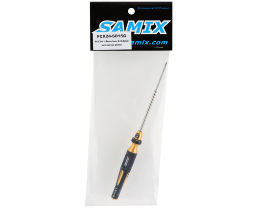 Samix FCX24 2-in-1 Hex Wrench/Nut Driver (Gold) (1.5mm Hex/5.5mm Nut) (SAMFCX24-SD15)