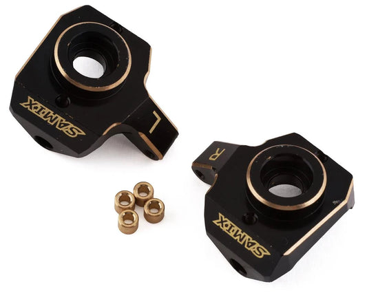 Samix SCX24 Brass Heavy Steering Knuckle Set Amain Hobbies