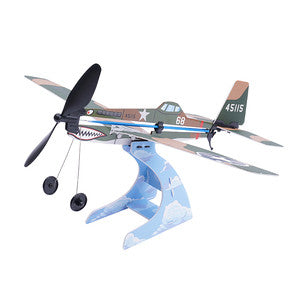 PlaySTEM Airplane Science Rubber Band Powered P-40 Warhawk