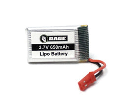 Rage 1S 3.7V 650mAh Lipo Battery; Stinger 240 (RGR4054) HRP