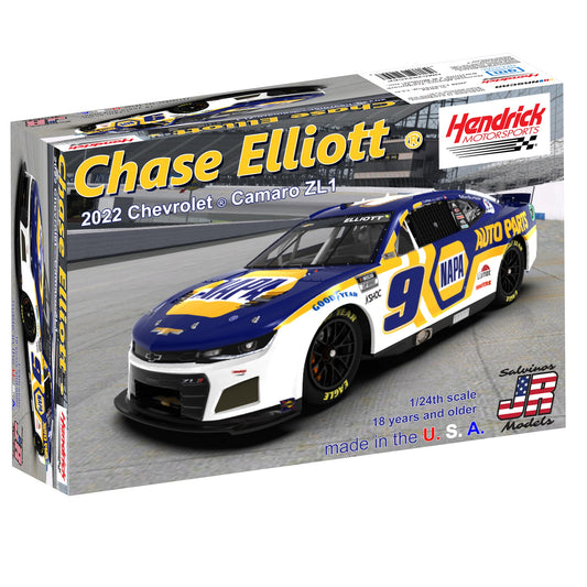 Salvino's JR Models 1/24 Hendrick Motorsports Chase Elliot 2022 Camaro Plastic Model Car Kit (SJMHMC2022CEP)