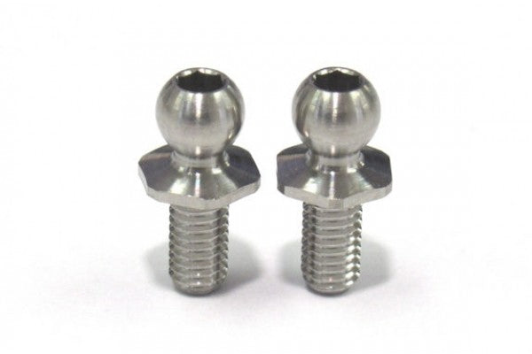 Reve D SPM Titanium Rod End Ball Short Neck (4.3mm, Screw Length 6.0MM, 2 Pieces) (RT-006SNA) Vertex RC