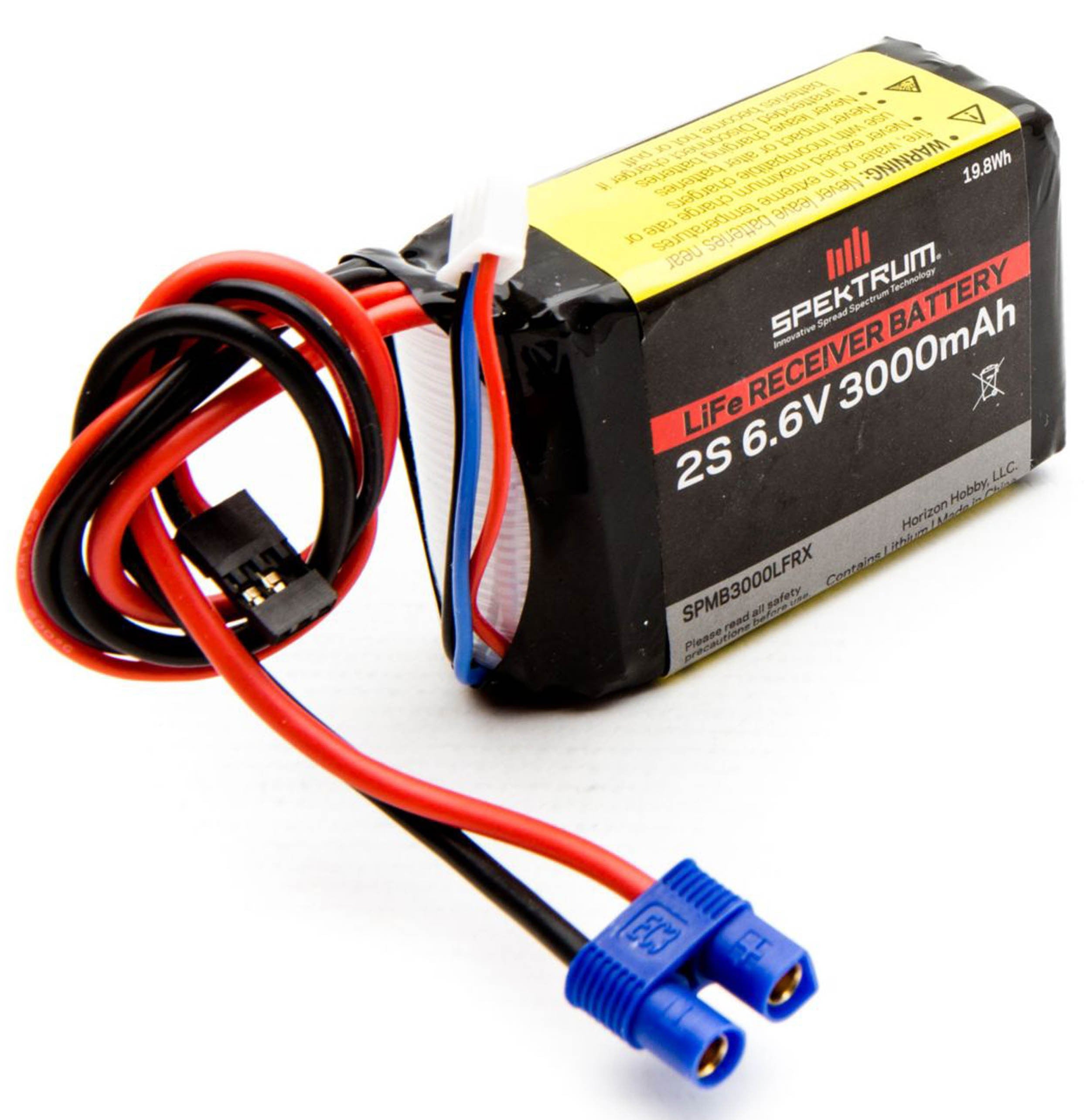 Spektrum 6.6V 3000mAh 2S LiFe Receiver Battery (SPMB3000LFRX)