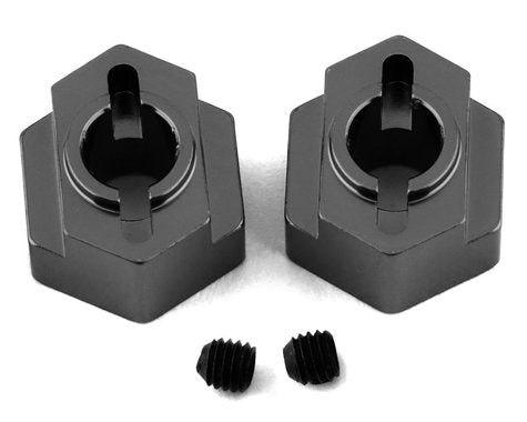 ST Racing Concepts DR10 Aluminum Rear Hex Adapters (2) (Gun Metal) Amain Hobbies