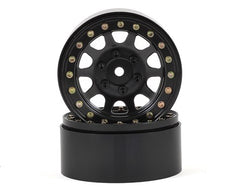 SSD RC D Hole 1.9" Steel Beadlock Crawler Wheels (Black) (2) SSD00003