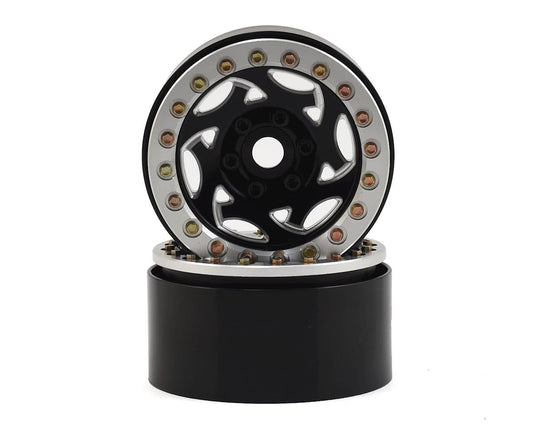 SSD RC 1.9"" Champion Beadlock Wheels (Black/Silver) (SSD00242)