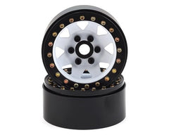 SSD RC 1.9” Steel 8 Spoke Beadlock Wheels (White) (2) (SSD00251)