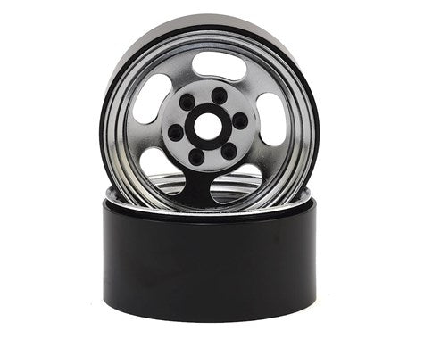 SSD RC Slot 1.9” Steel Beadlock Wheels (Chrome) (SSD00276) Amain Hobbies