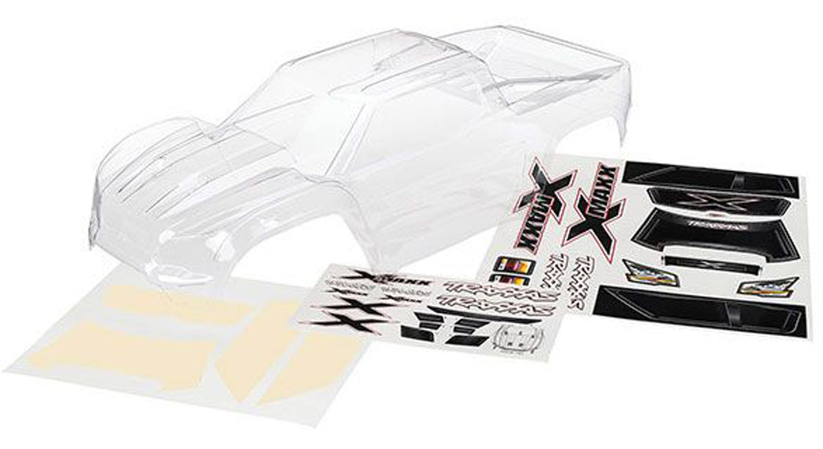 Traxxas Body, Clear with Decal Sheet: X-Maxx (7711)