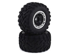 Traxxas Maxx All-Terrain Pre-Mounted Tires (Black/Chrome) (2) (8972X)