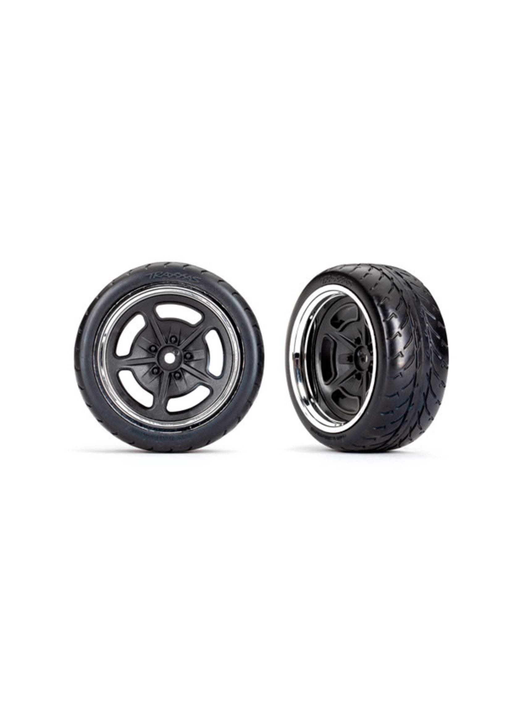 Traxxas Split-Spoke Black with Chrome Wheels / Response Tires (9373 ) TRAXXAS