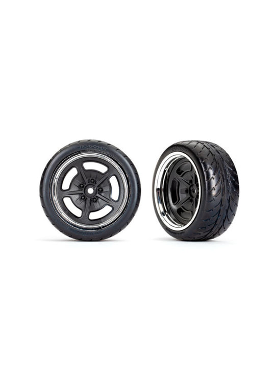 Traxxas Split-Spoke Black with Chrome Wheels / Response Tires (9373 )