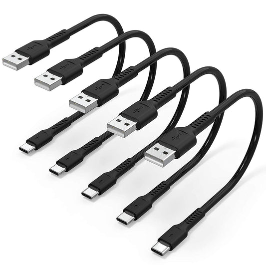 USB C to USB A 6 Inch Short cable (Black)