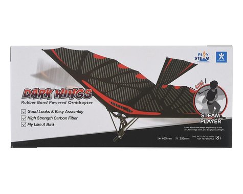 PlaySTEAM Iron Bird II Rubber Band Plane Ornithopter (Dark Wings) XP-XA08301