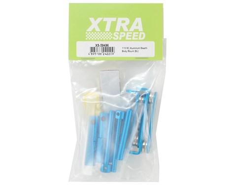 Xtra Speed 1/10 RC Aluminum Stealth Body Mount (Blue) Amain Hobbies