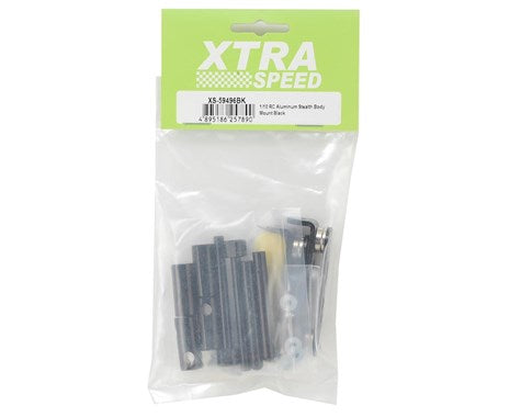 Xtra Speed 1/10 RC Aluminum Stealth Body Mount (Black)