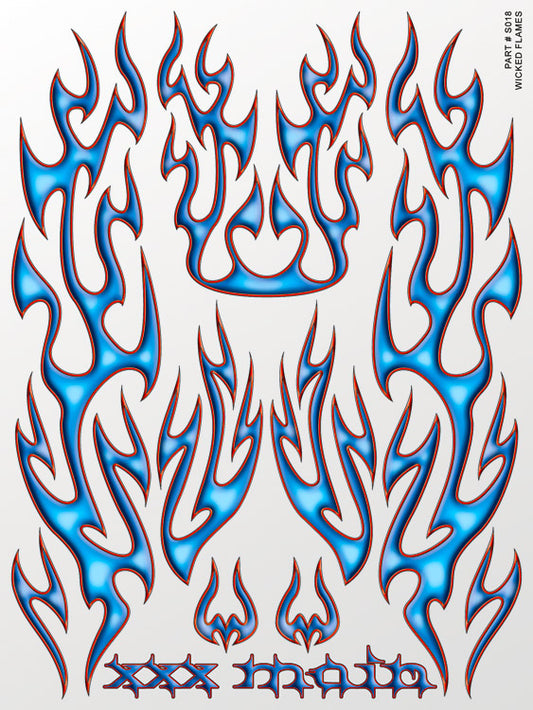 XXX Main Racing Wicked Flames Sticker Sheet (XXXS018)