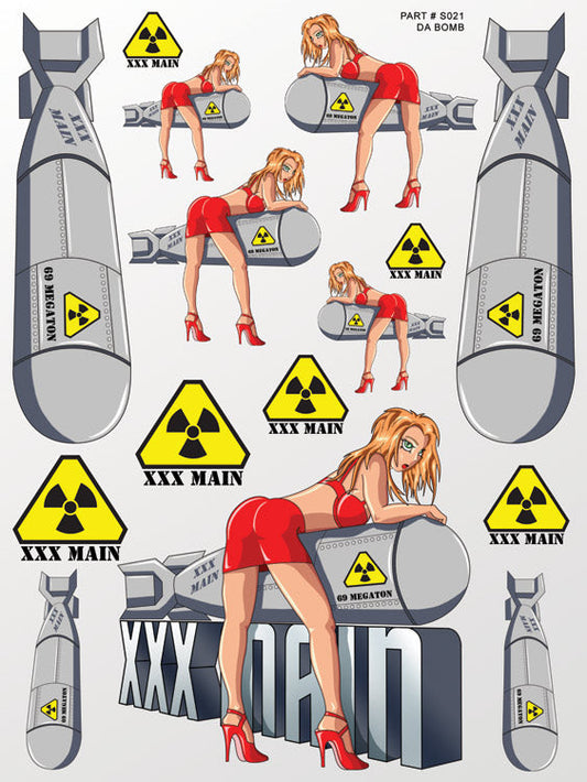 XXX Main Racing: Da Bomb Sticker Sheet HRP