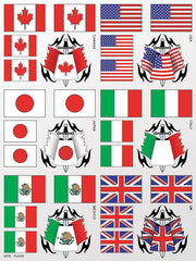 XXX Main Racing Flags Sticker Sheet XXXS025