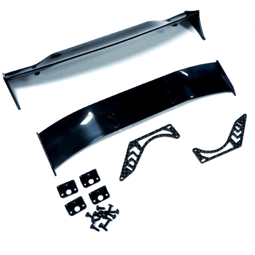 Yeah Racing Carbon Graphite Spoiler Wing Mount w/ Plastic Wings For 1/10 Drift Type B (YA-0509)