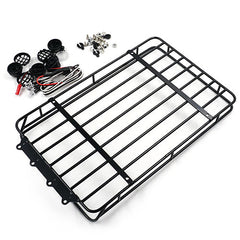 Yeah Racing Metal Roof Rack w/ White Leds For TRX-4 Bronco Axial SCX10 II Cherokee (TRX4-059)