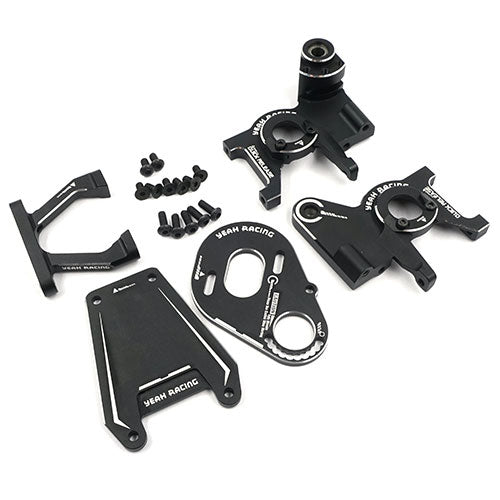 Yeah Racing Aluminum Rear Motor Kit for Yokomo YD2 Black (YKYD-033BK)
