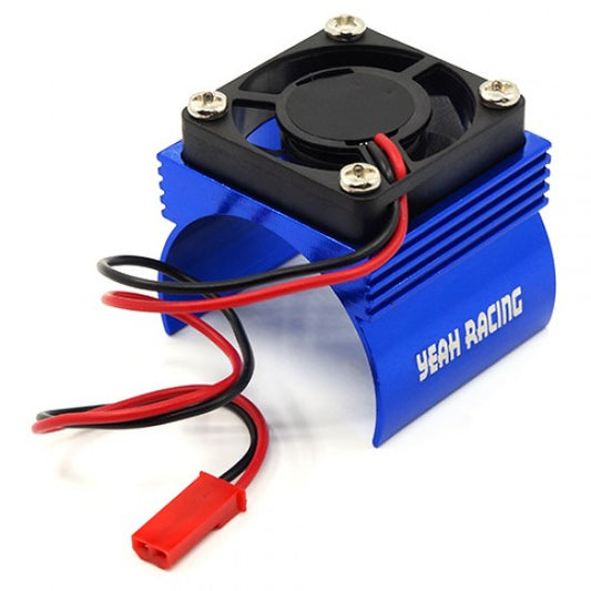 Yeah Racing Aluminum 540 Motor Heat Sink W/Cooling Fan Blue (YA-0410BU)