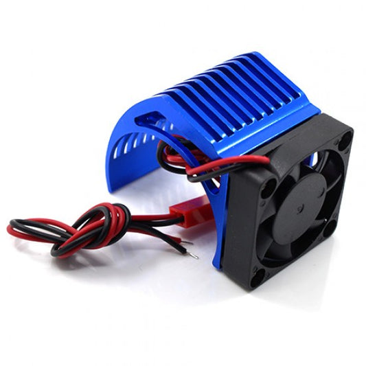 Yeah Racing Aluminum 540 Motor Heat Sink W/Cooling Fan Blue (YA-0411BU)