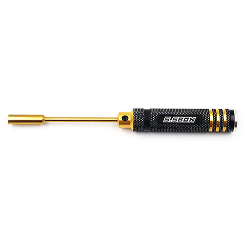 Yeah Racing Aluminum 5.5mm Lock Nut Driver Black Gold (YT-0191)