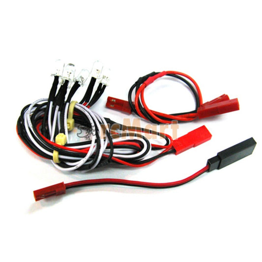 Yeah Racing Ultra Bright F/R LED Kit for 1/10 EP & GP (WT) with Light Holders (YEA-LK-0001WT)